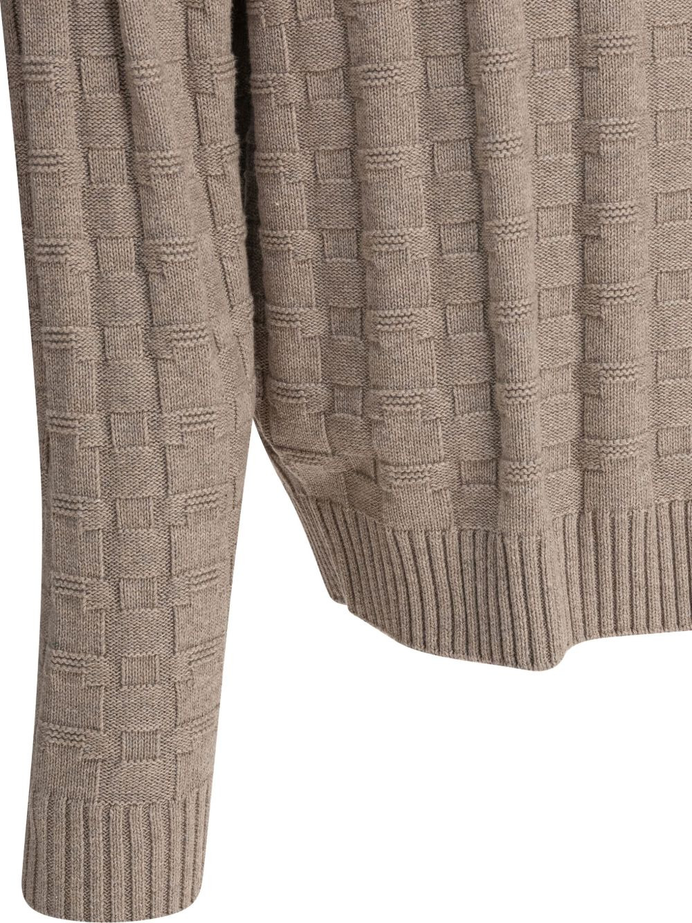 textured crew-neck sweater - 4