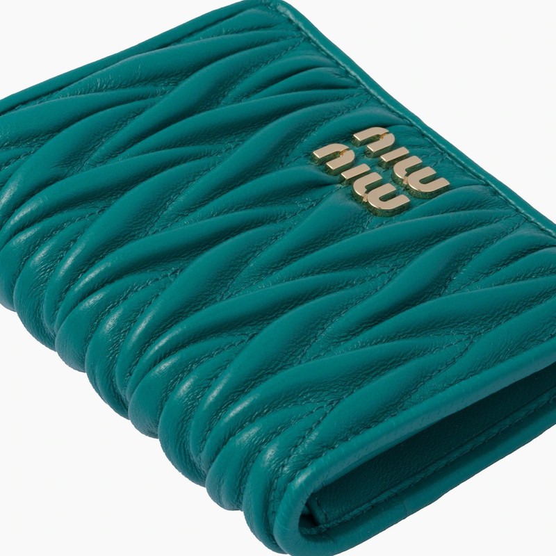 Small matelassé nappa leather wallet 5