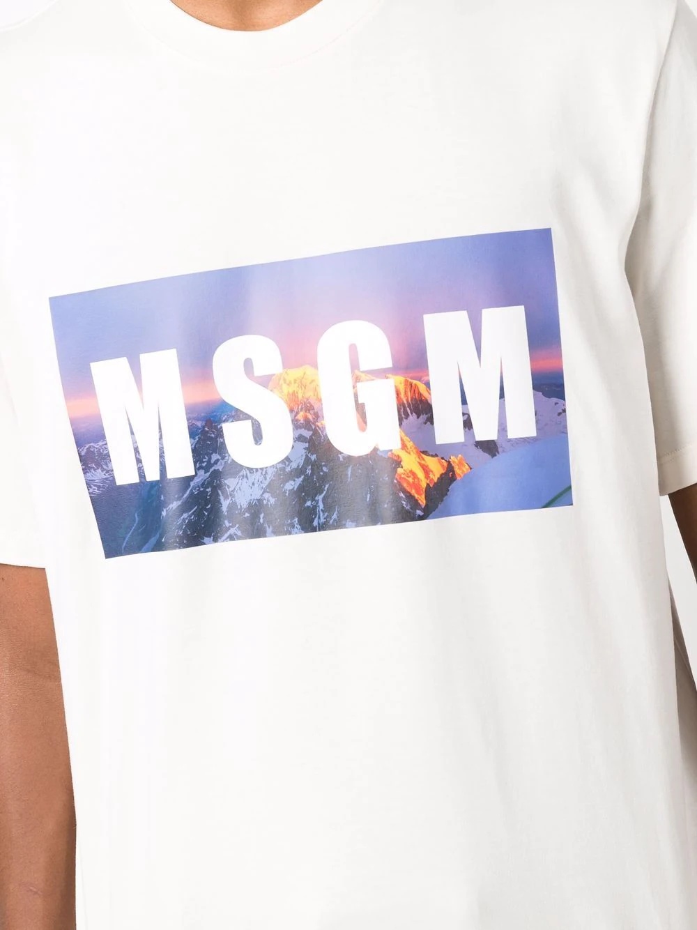 Sunset-logo print T-shirt - 5