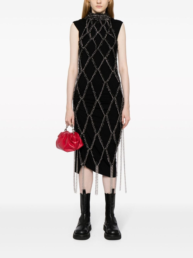 Noir Kei Ninomiya faux-fur chain dress outlook