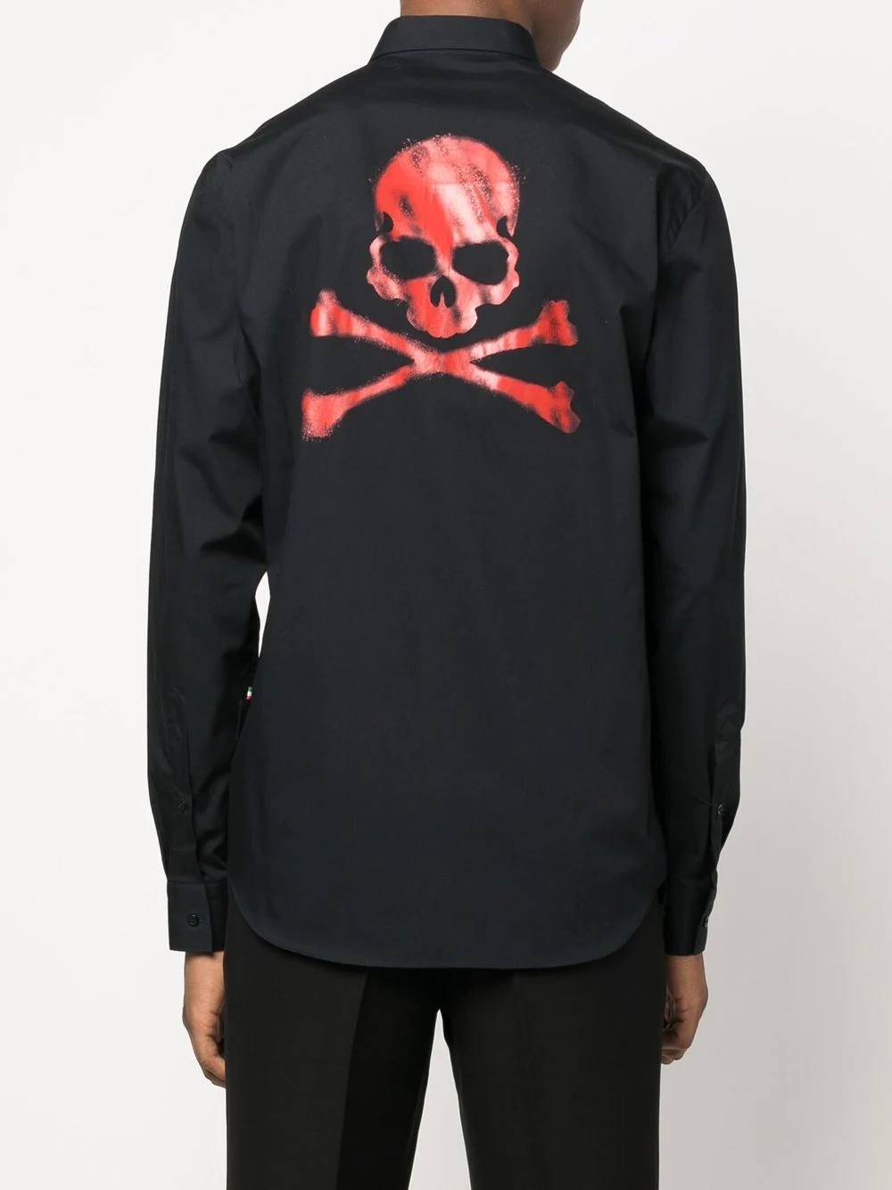 skull-print button-up shirt - 4