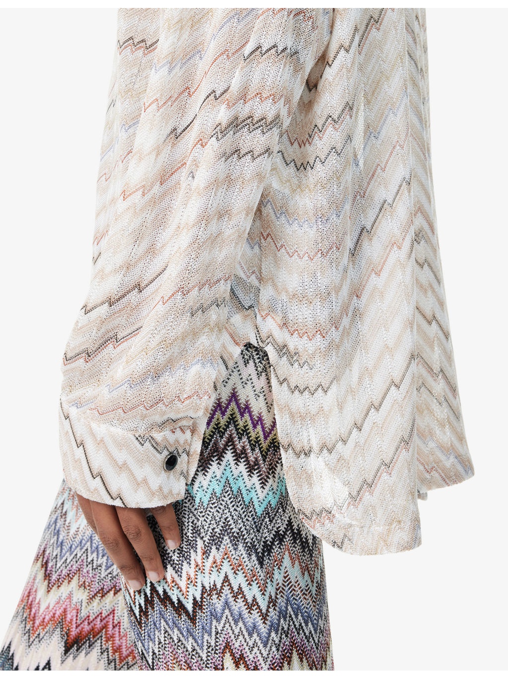 Chevron Relaxed-Fit Knitted Blouse - 5