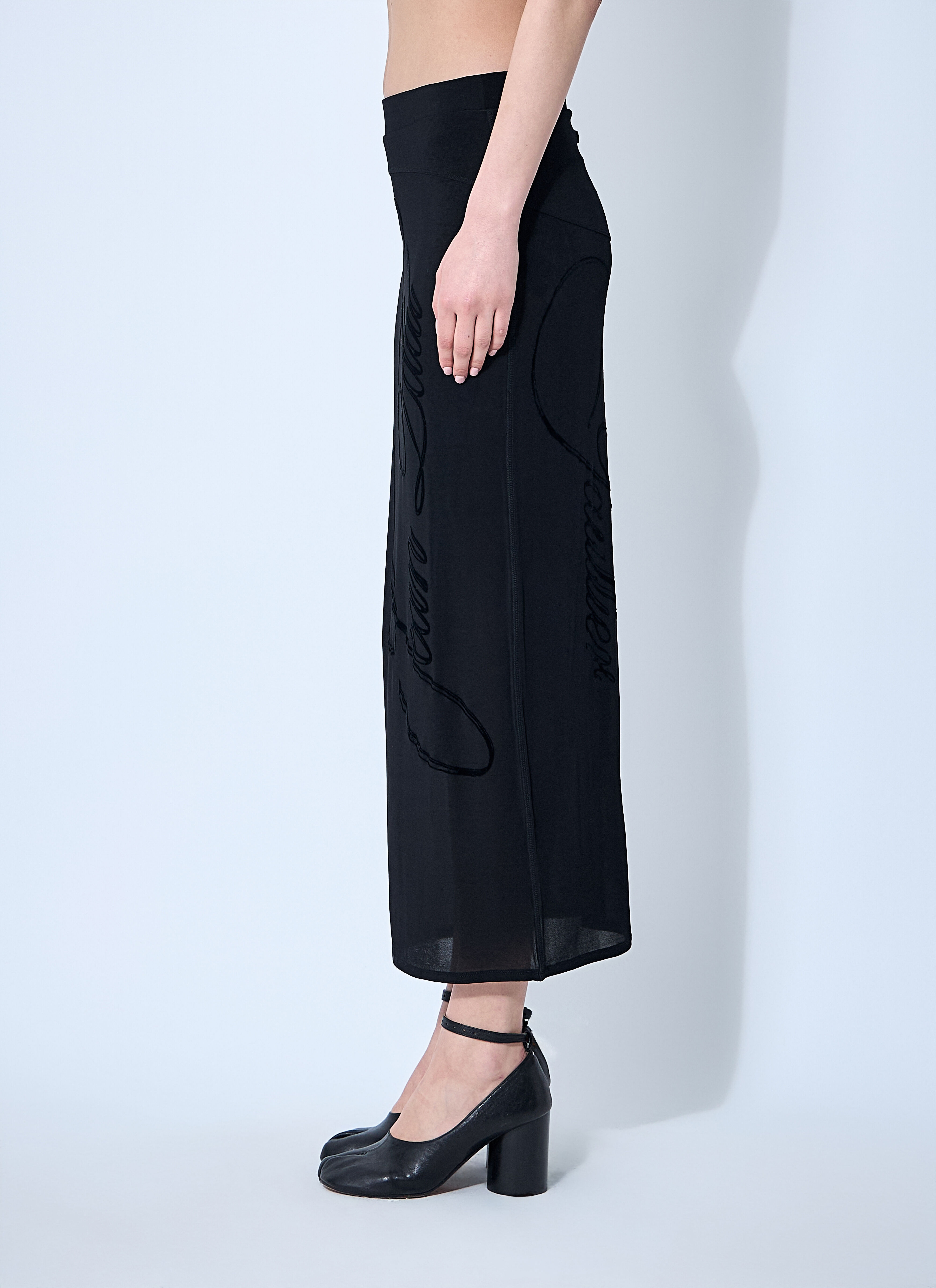 Mesh Tattoo Midi Skirt - 3