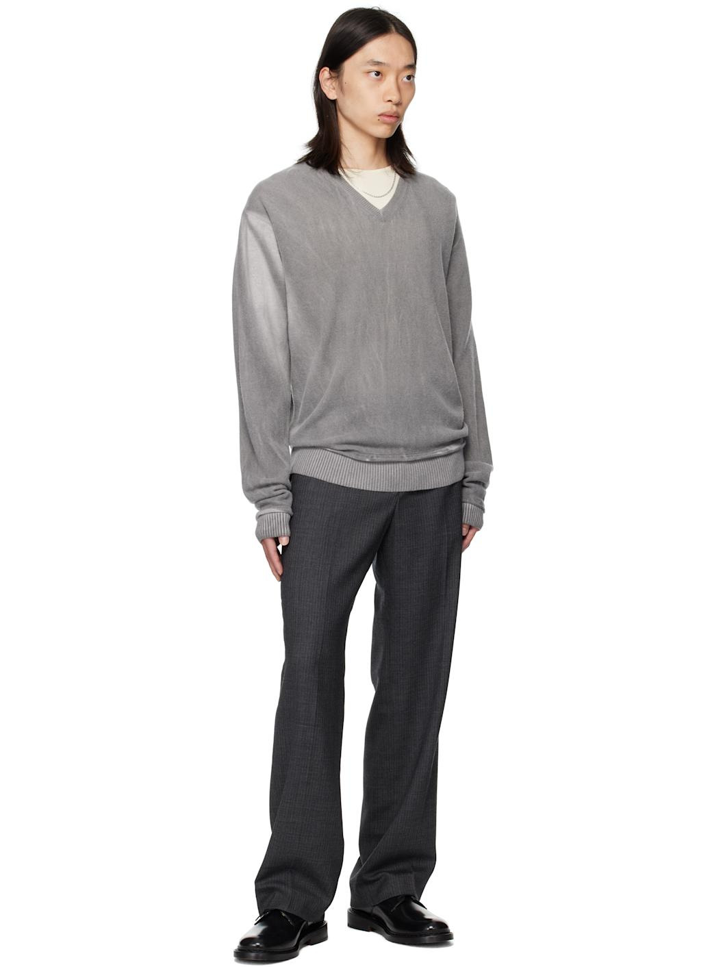 Gray Parallel Sweater - 4