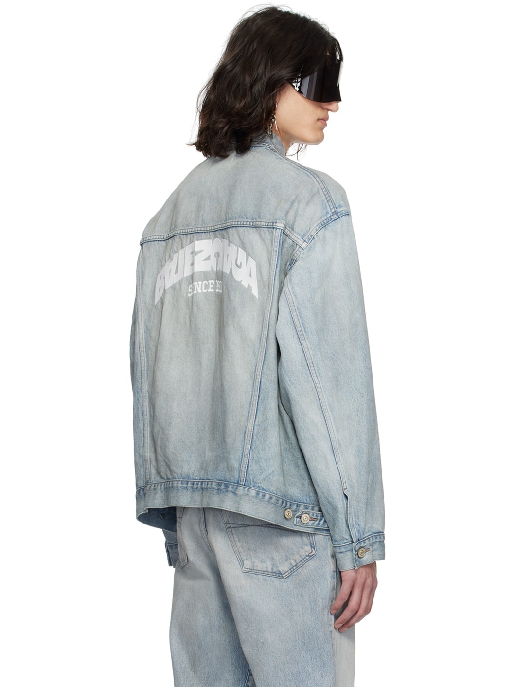 Blue Oversized Denim Jacket - 3