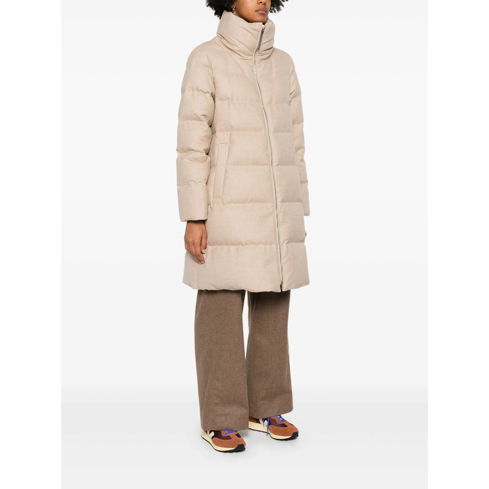 Herno Neutrals Coats - Single Breasted Coats Women - 3