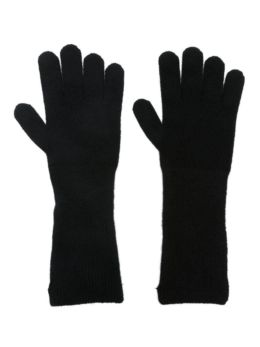 knitted cashmere-blend gloves - 1