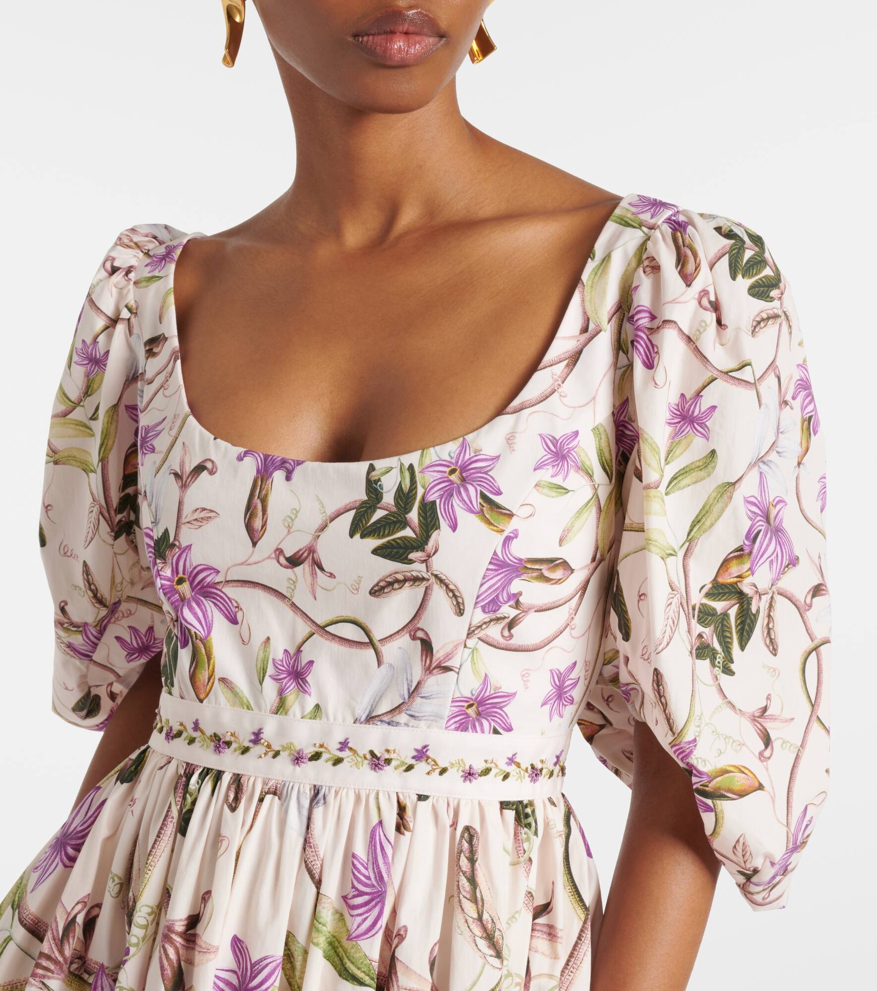 Viviane floral cotton maxi dress - 4