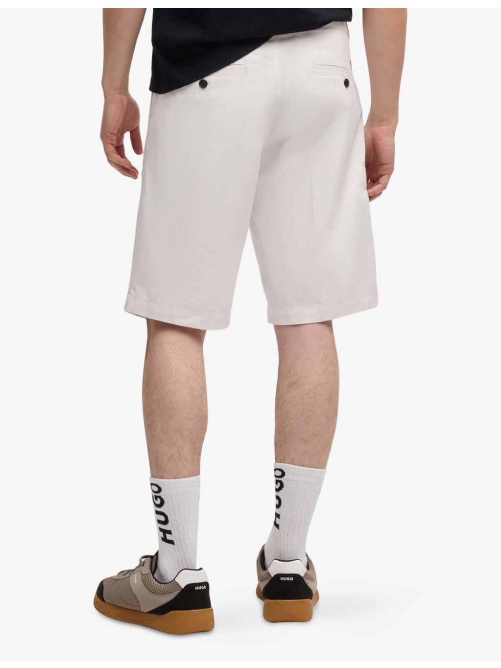 Straight-leg mid-rise woven shorts - 4