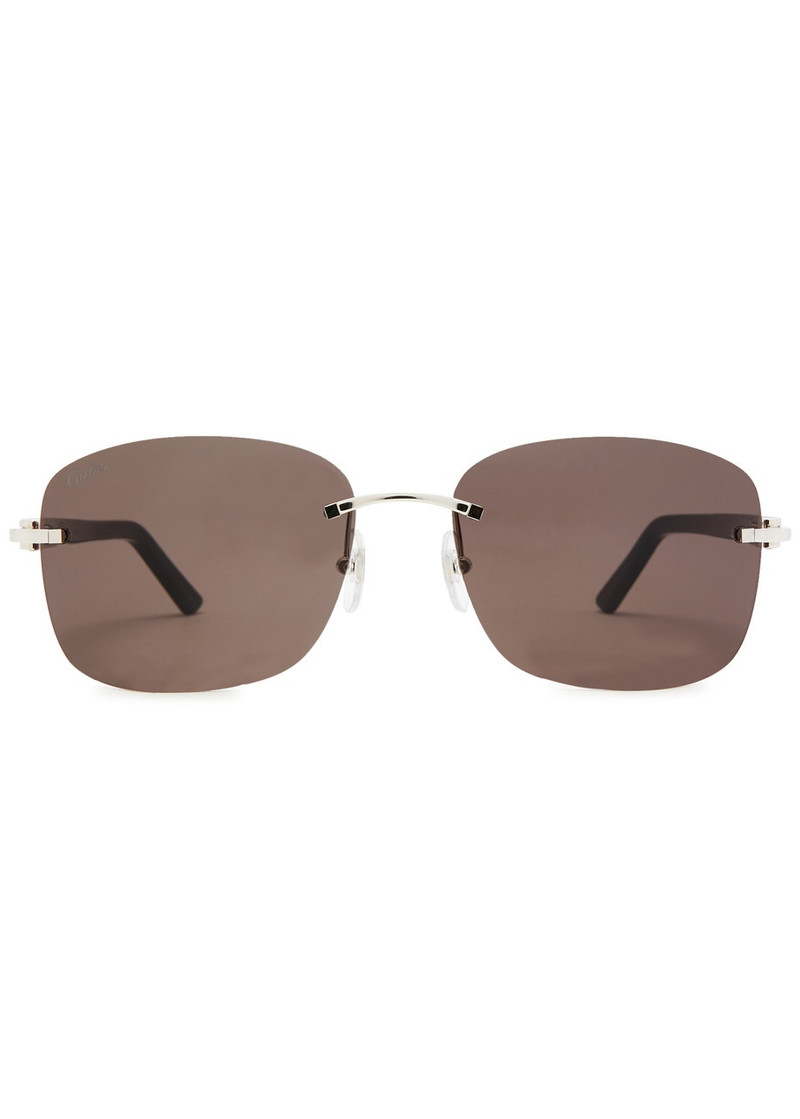 Cartier Cartier C Décor Rimless Square-frame Sunglasses outlook