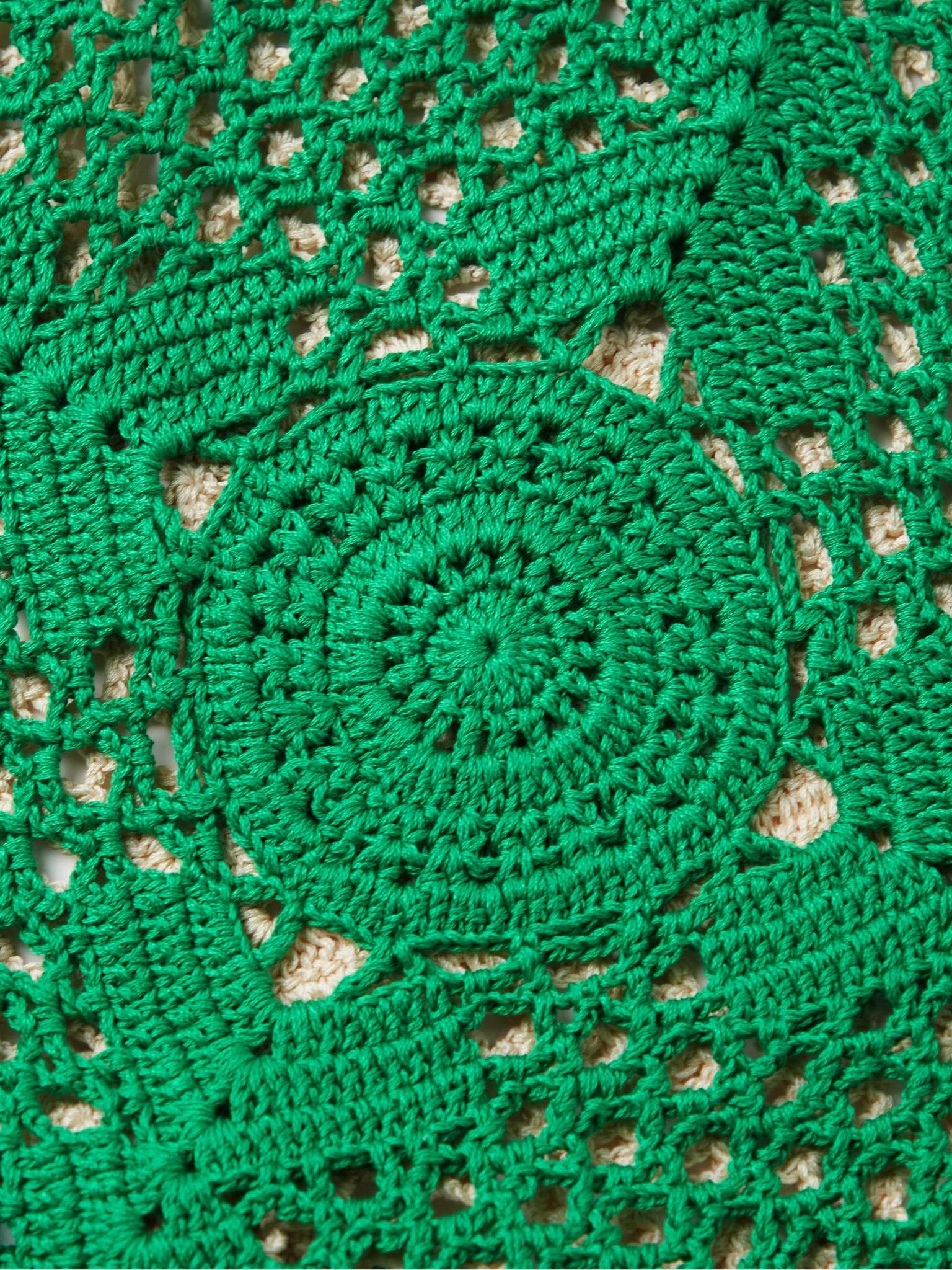 Colour-Block Crochet-Knit Cotton Shirt - 3