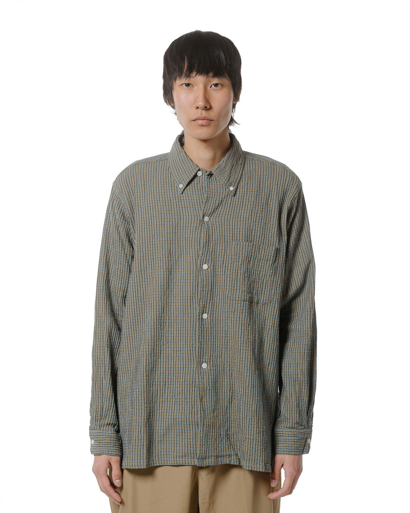 BEAMS PLUS Open B.D. Plaid Olive outlook
