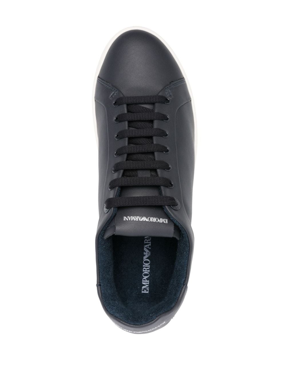 lace-up leather sneakers - 4