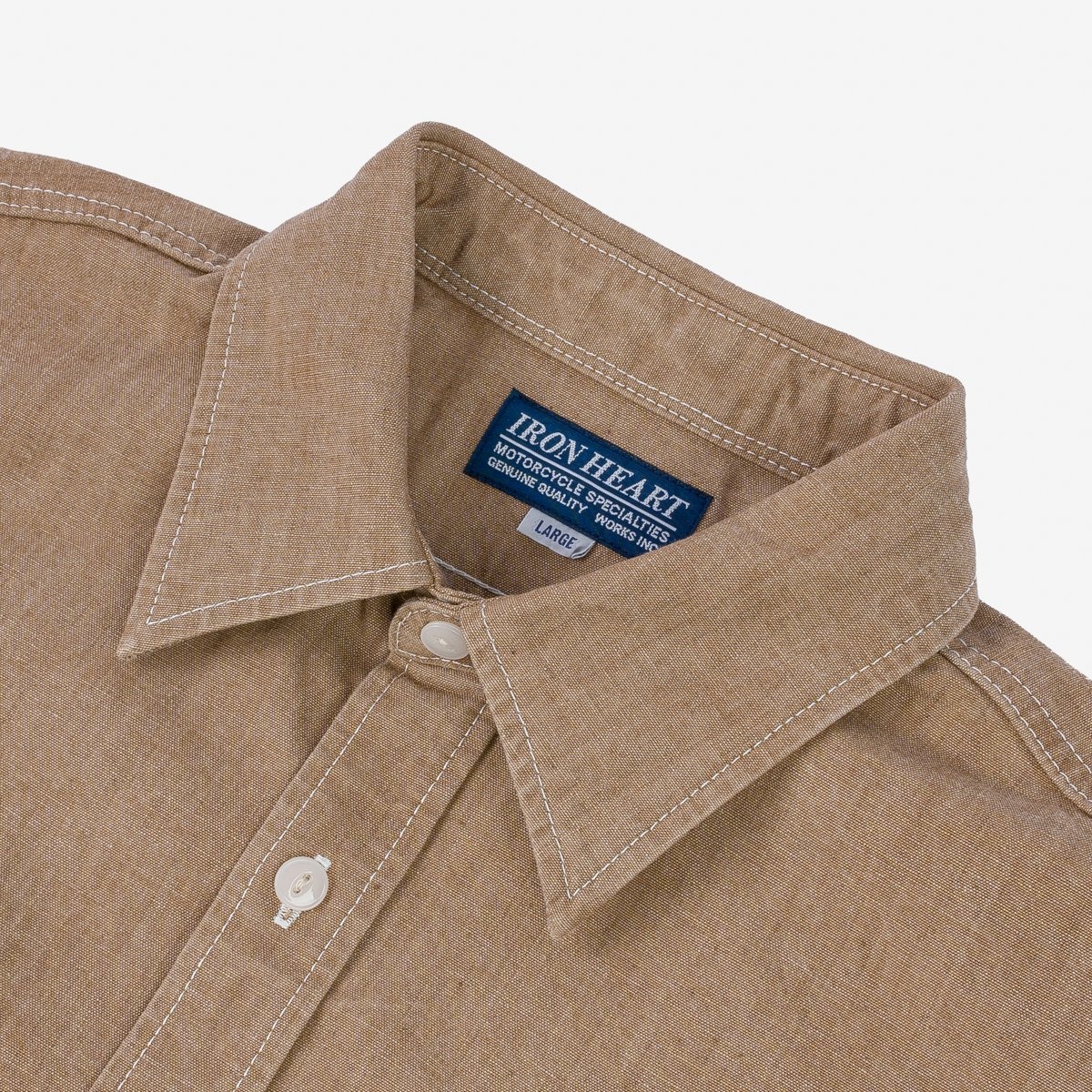 IHSH-363-MOC 10oz Organic Chambray Work Shirt - Mocha - 7