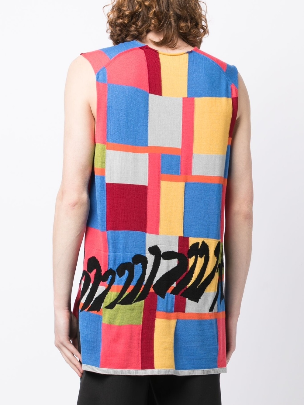 geometric-print sleeveless top - 4