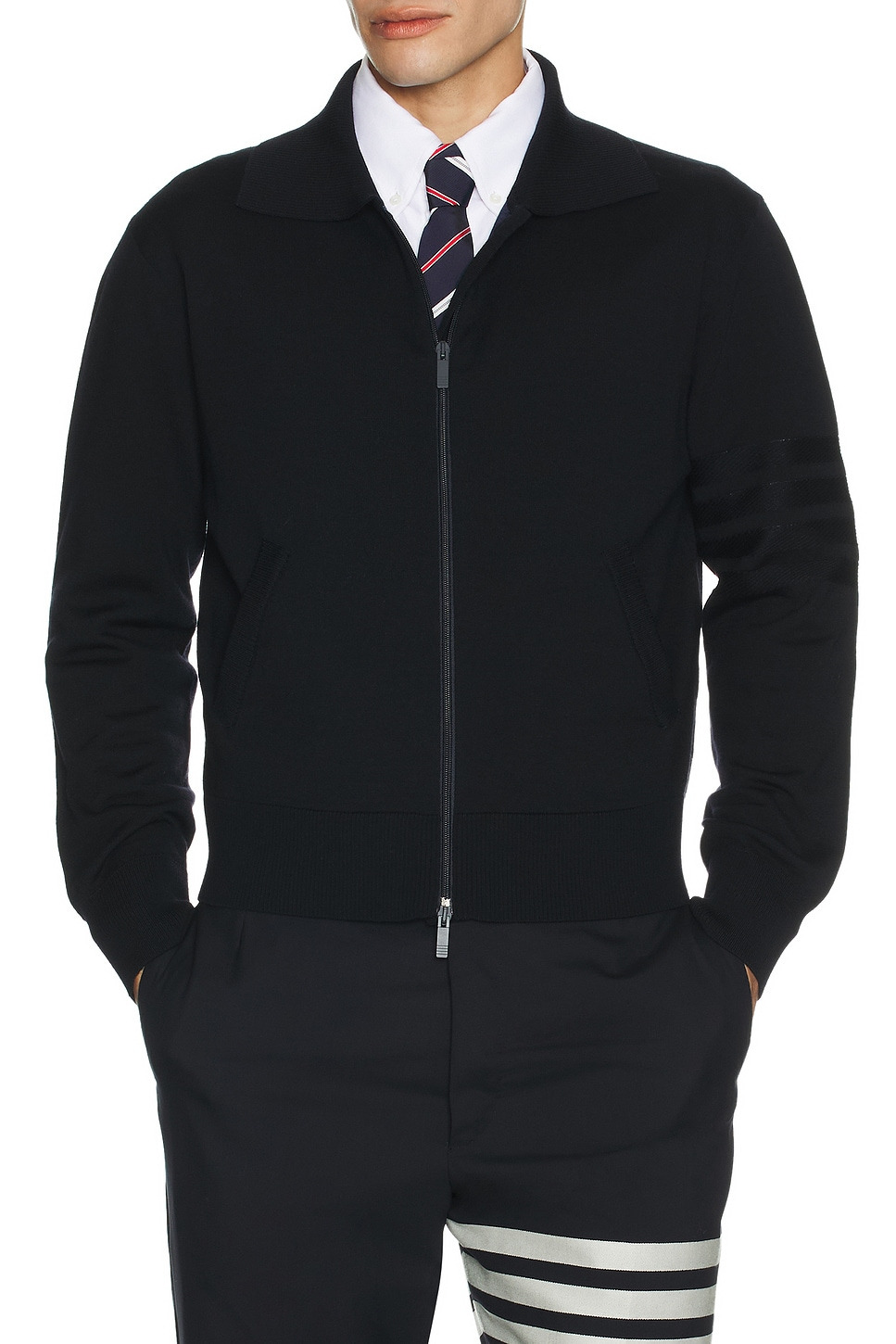 Double Face Full Zip Cardigan - 4