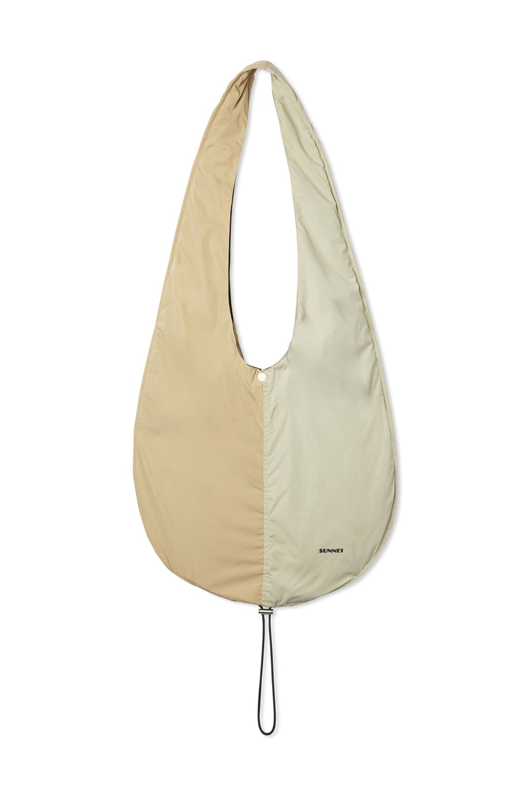 ★SUNNEI★ Pudding 360 Hobo Bag Off White CACCWBAG005TAP0039 OFF-WHITE Calfskin 3D Glam Inside Jitney Shoulder Bag Beige