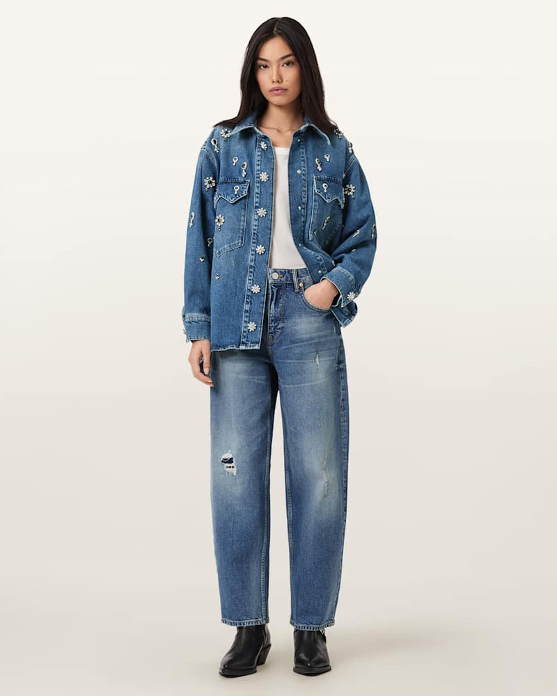 ENNA EMBELLISHED DENIM SHIRT 4