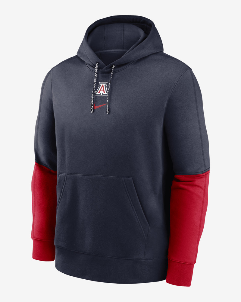 Arizona Wildcats Sideline Team Issue Club Men's Nike College Pullover Hoodie 1