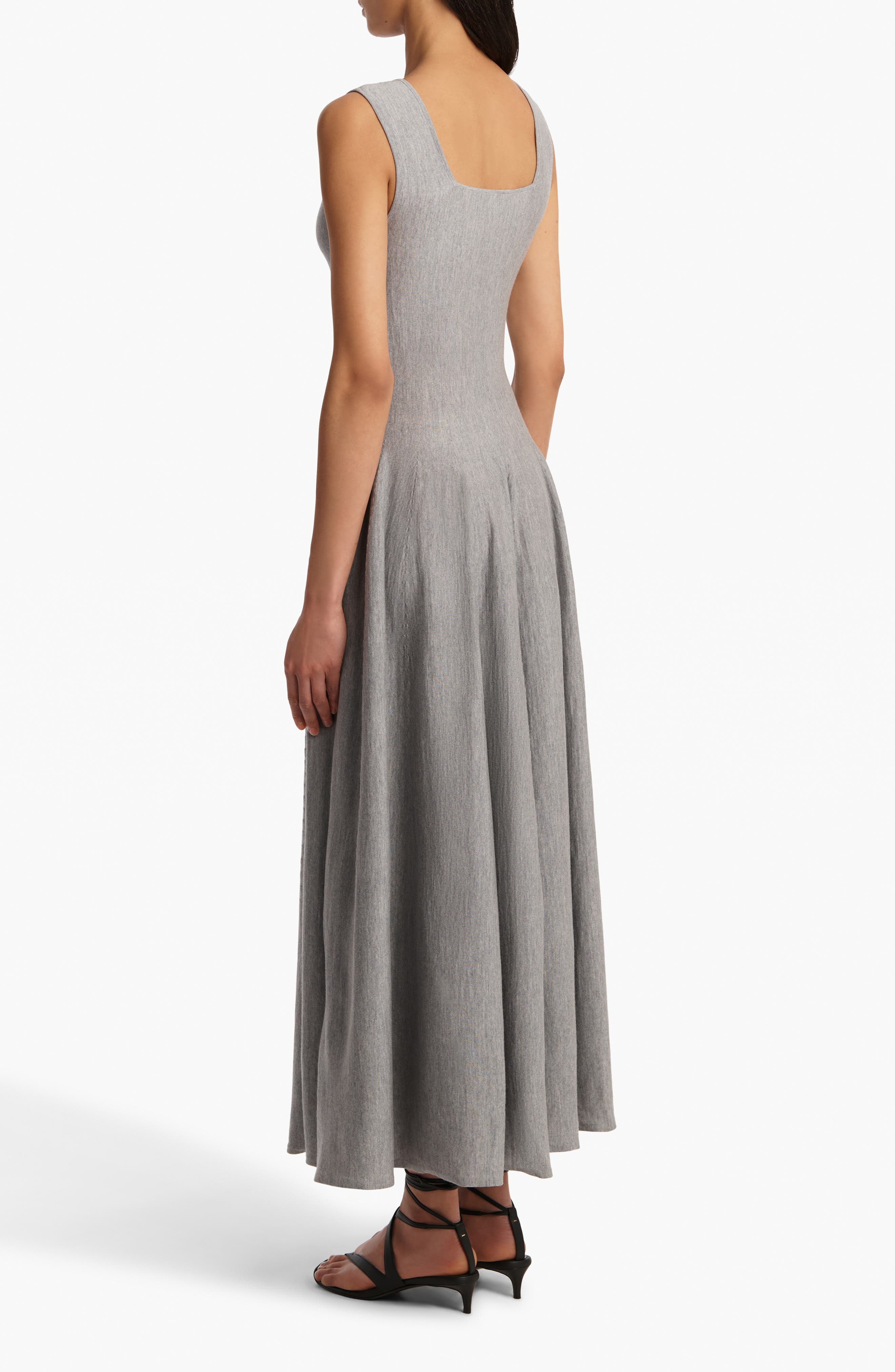 Khaite Jodie Square Neck Knit Dress in Mercury at Nordstrom - 2