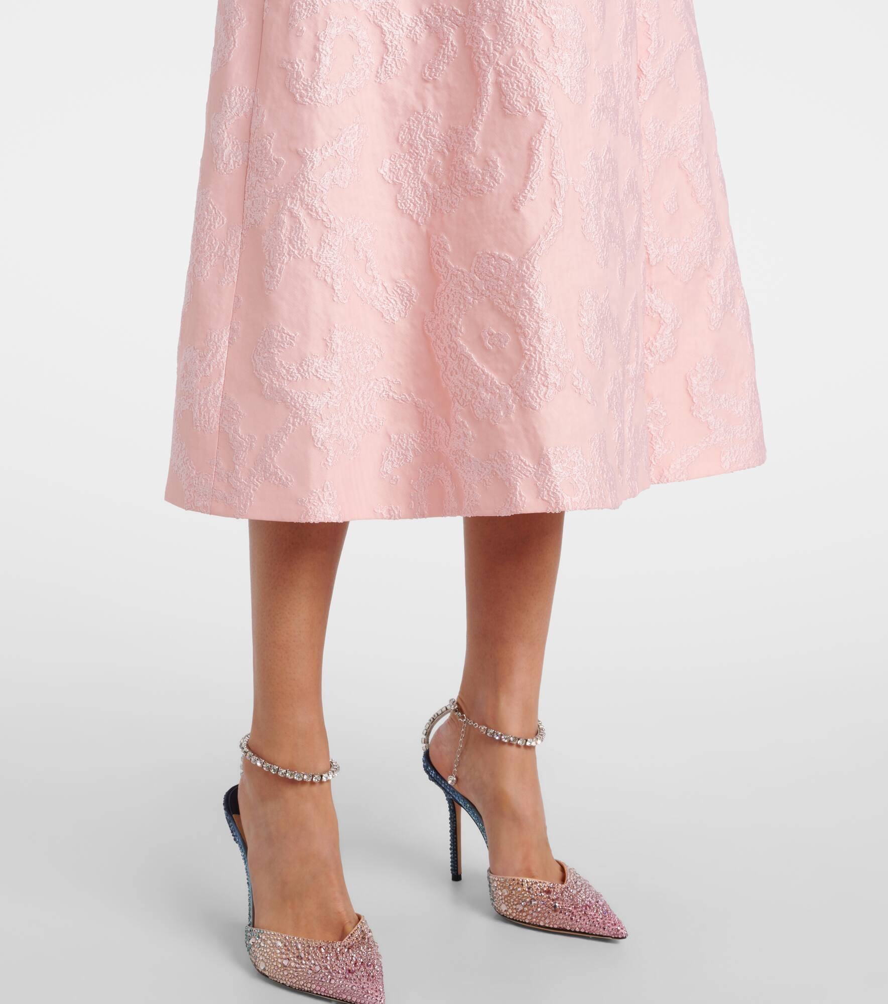 Glenda embroidered crêpe midi dress - 6