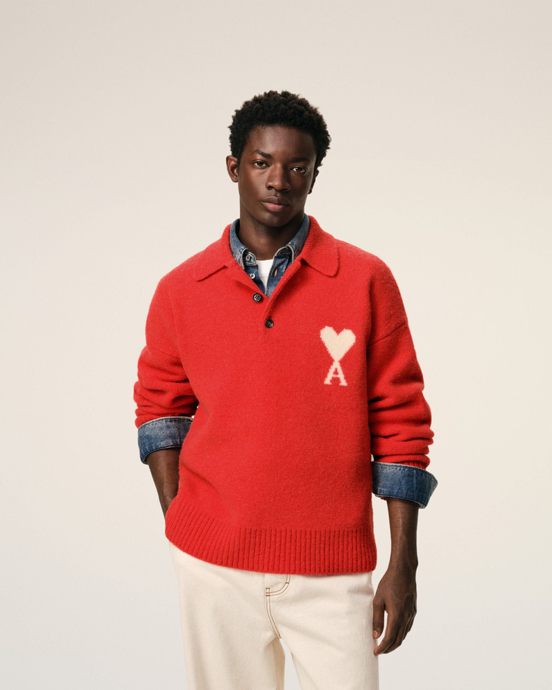 BROWN RED AMI DE COEUR POLO 3