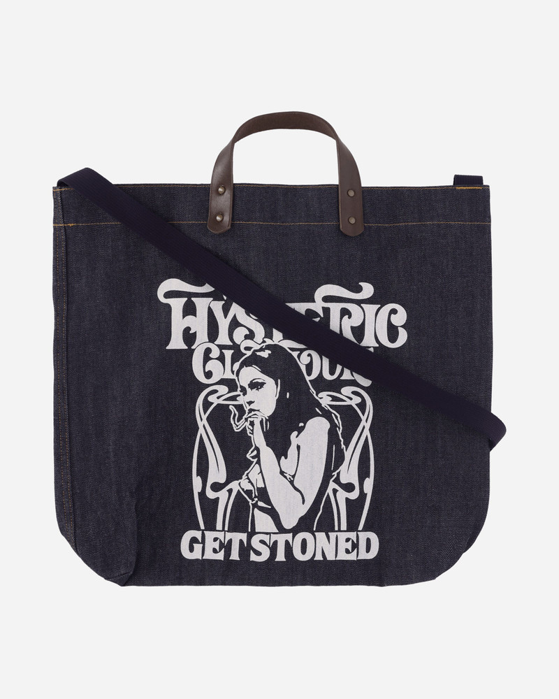 Smoking Girl Tote Bag Indigo 1
