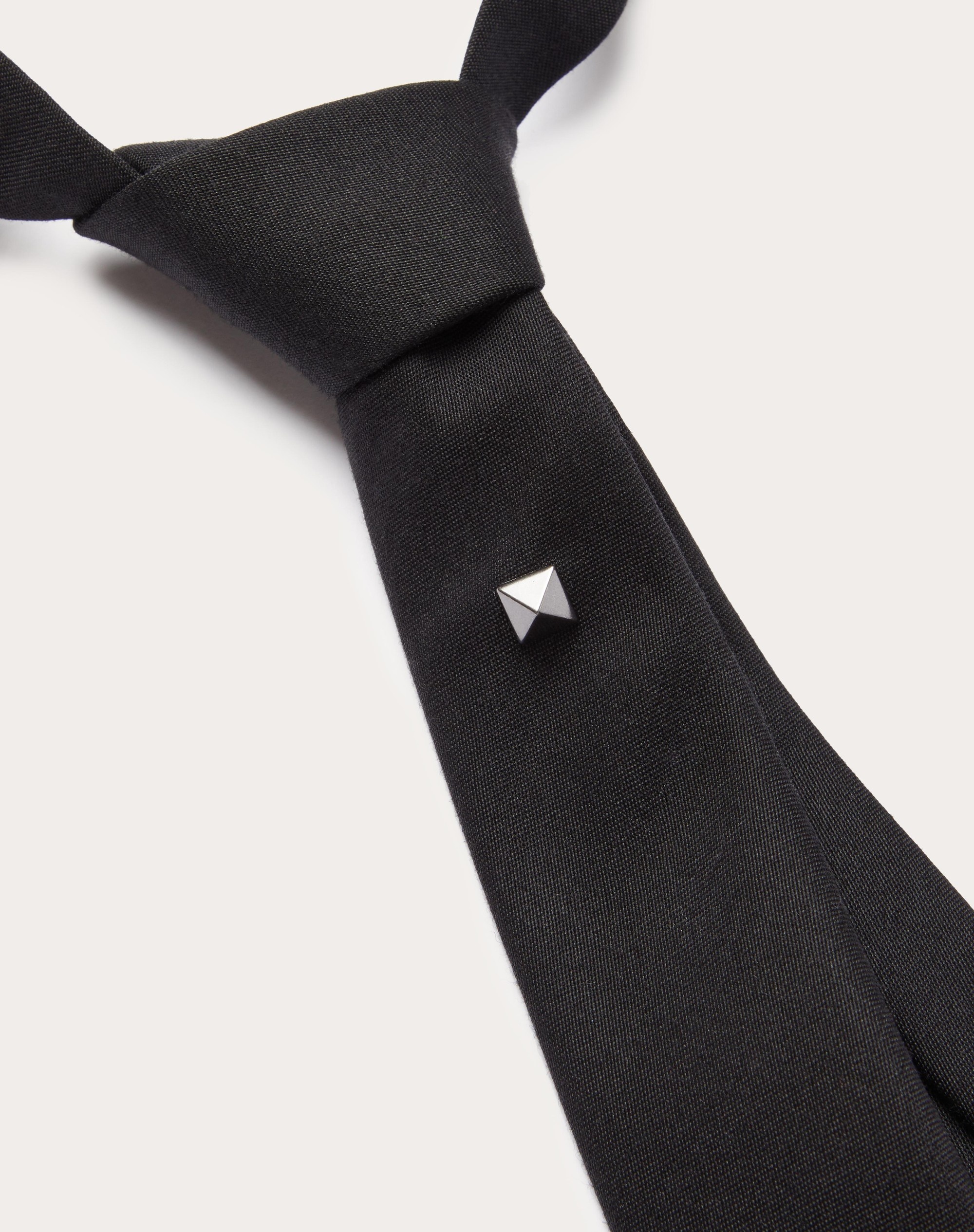 VALENTIE WOOL AND SILK TIE WITH METAL STUD APPLICATION_ ONLINE EXCLUSIVE - 2