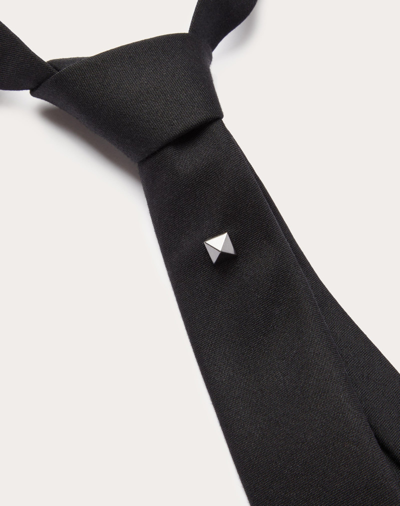 Valentino VALENTIE WOOL AND SILK TIE WITH METAL STUD APPLICATION_ ONLINE EXCLUSIVE outlook
