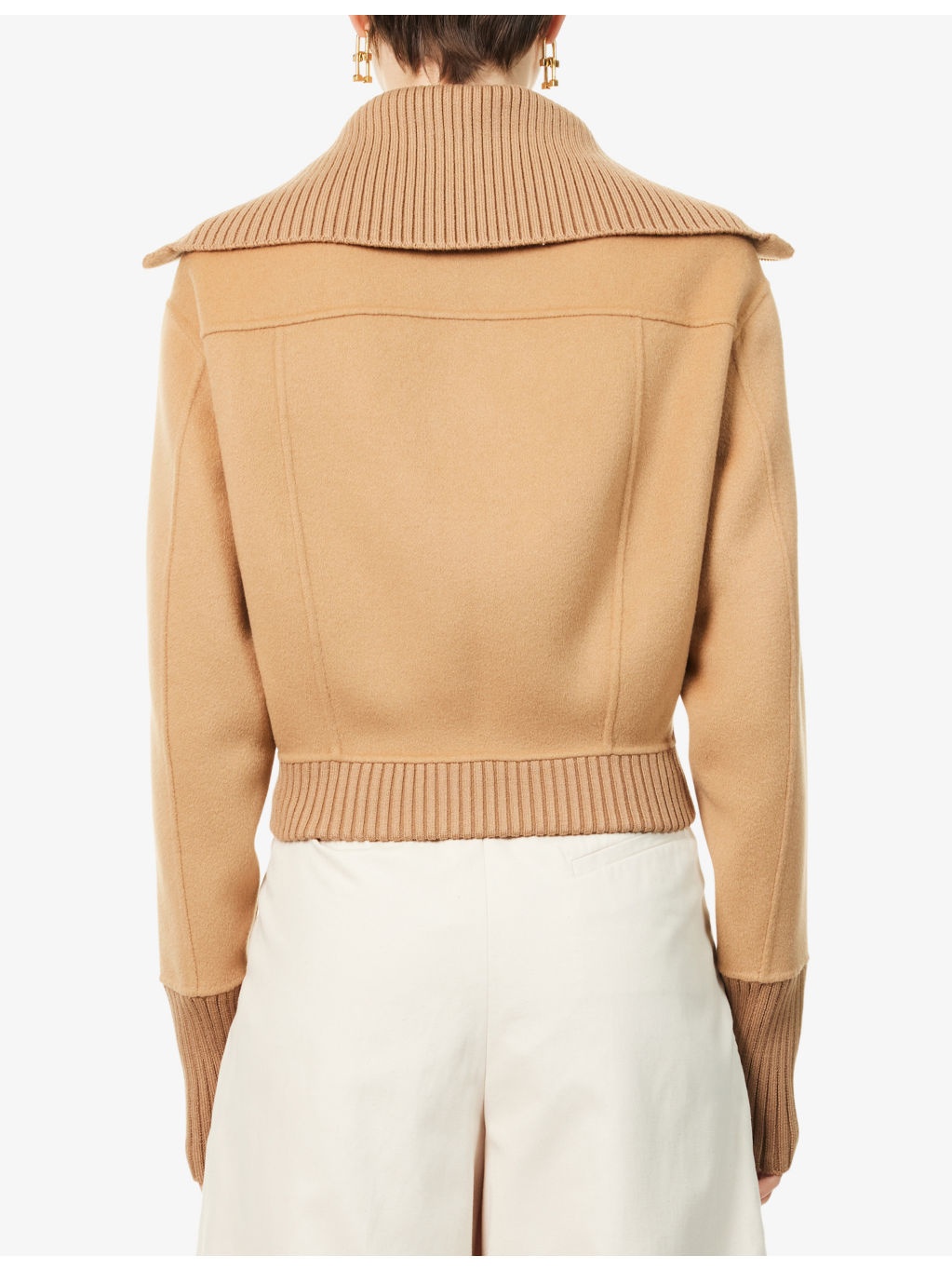 Slim-Fit High-Neck Wool-And-Cashmere Bomber Jacket - 4