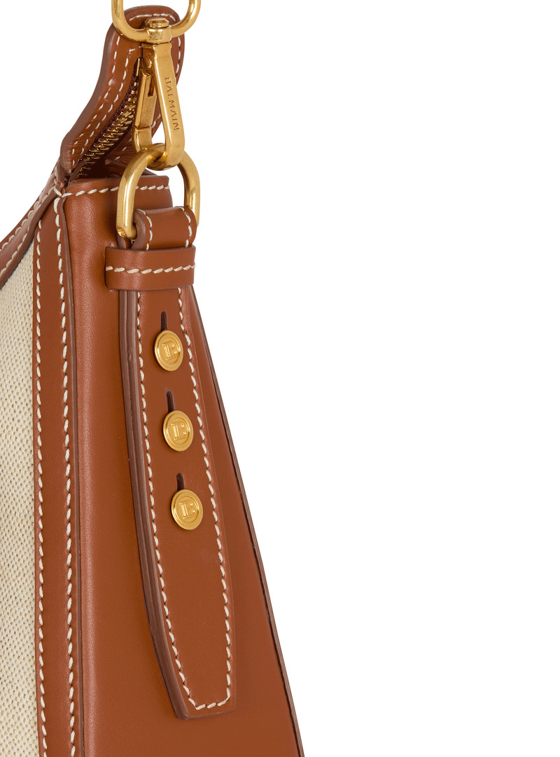 B-Buzz Hobo bag in leather and canvas 5