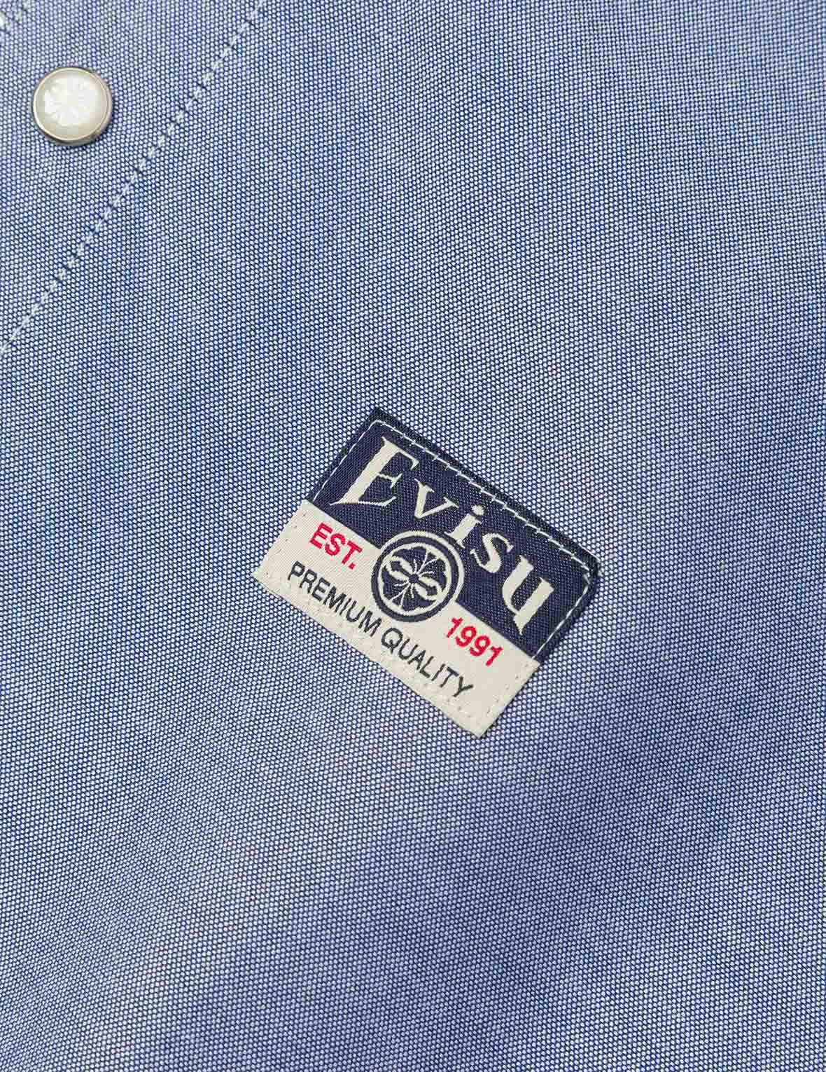 Half Kamon Embroidery and Print Relax Fit Shirt - 10