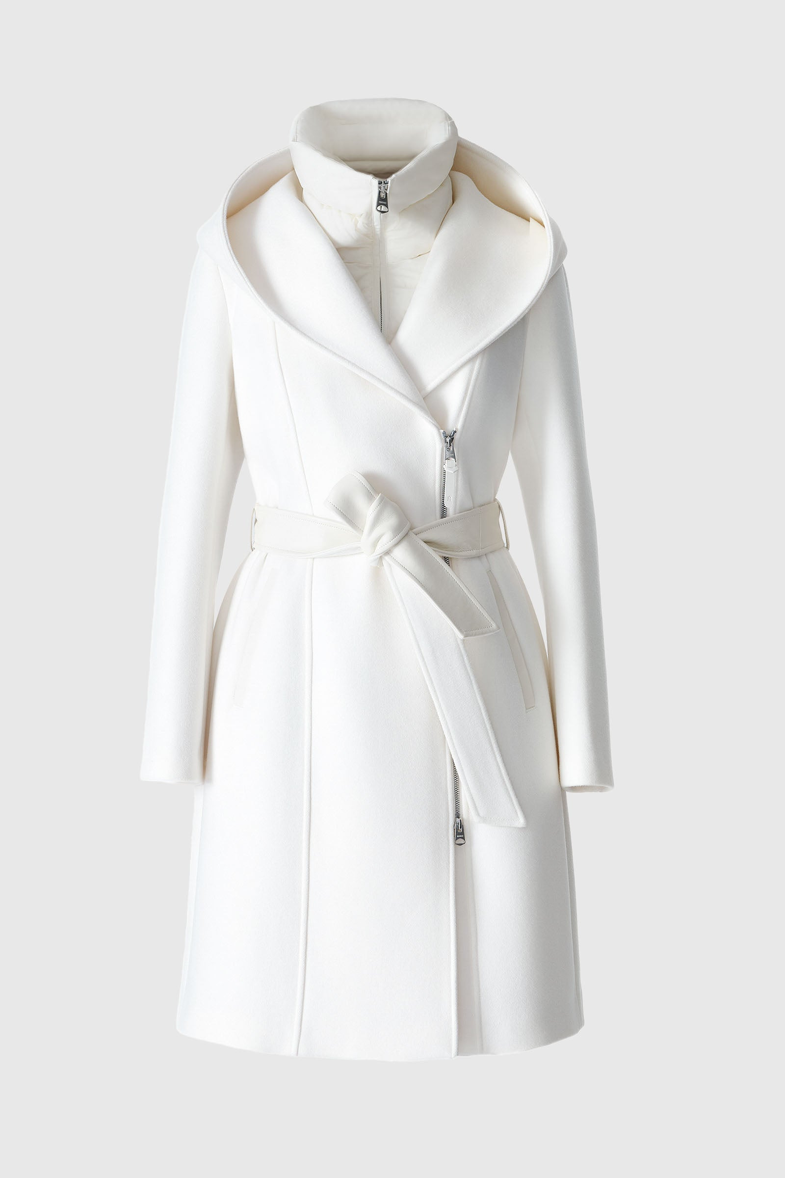 SHIA-SLB 2-in-1 double-face wool coat with removable bib - 2