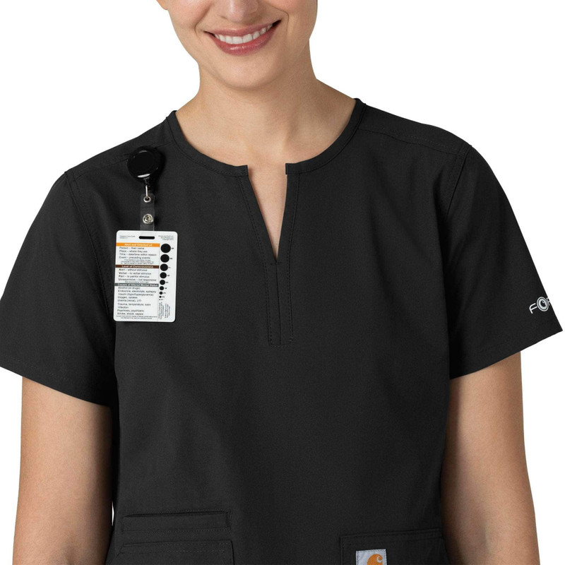 Women's Force Essentials Notch Neck Tunic Scrub Top 6