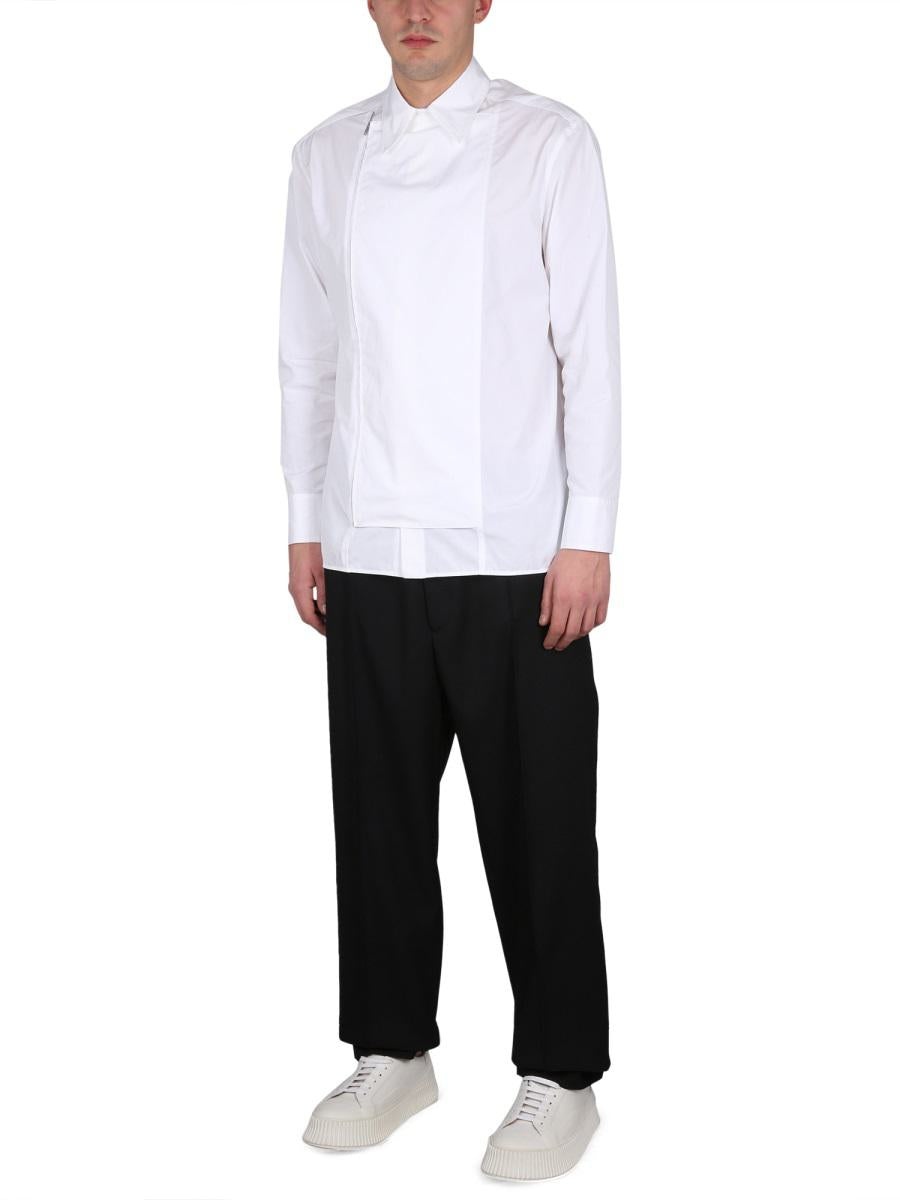 【関税込み】JIL SANDER ZIP SHIRT Jil Sander zip-up Shirt | Black | FARFETCH GE