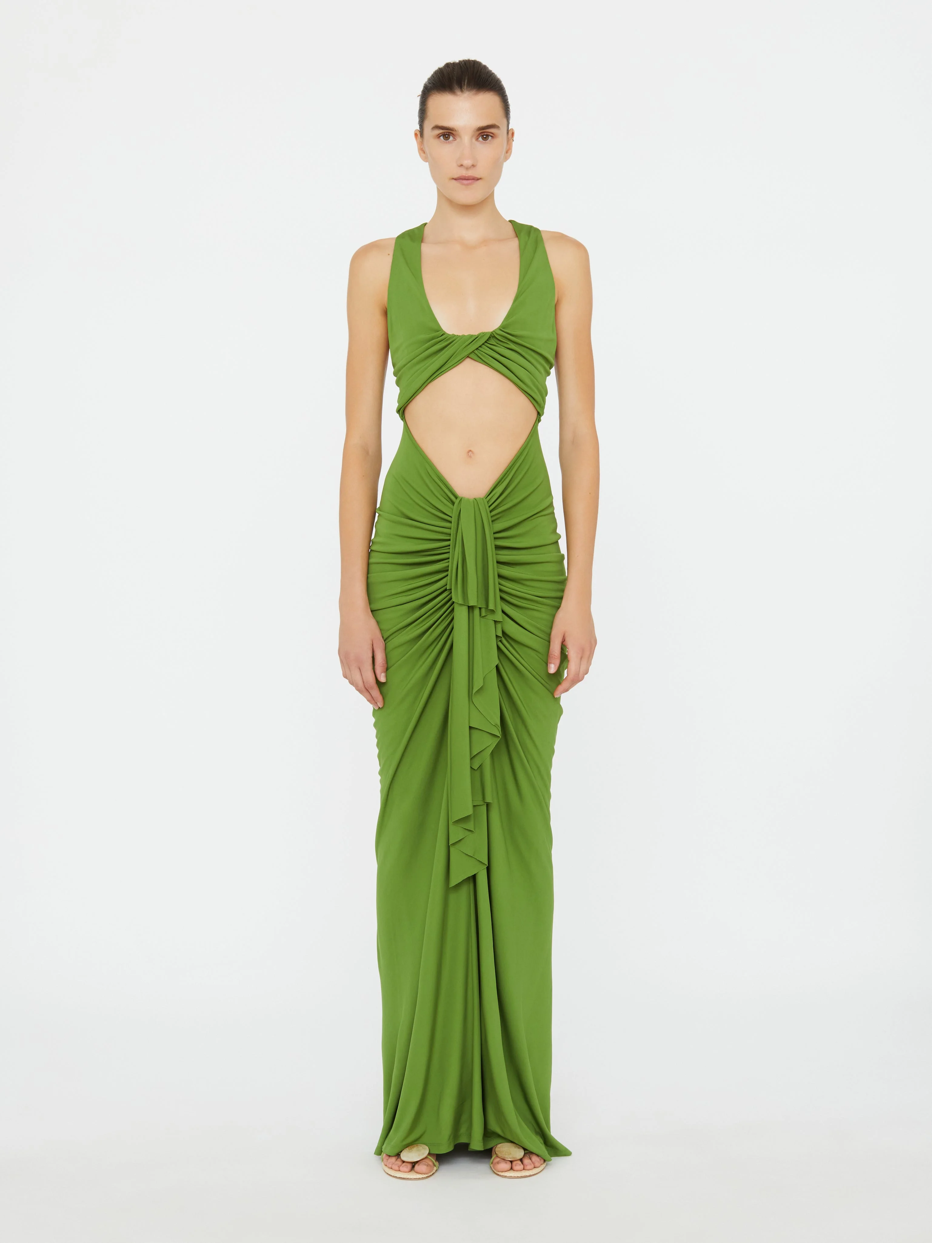 Vivenda Drape Front Dress - 1