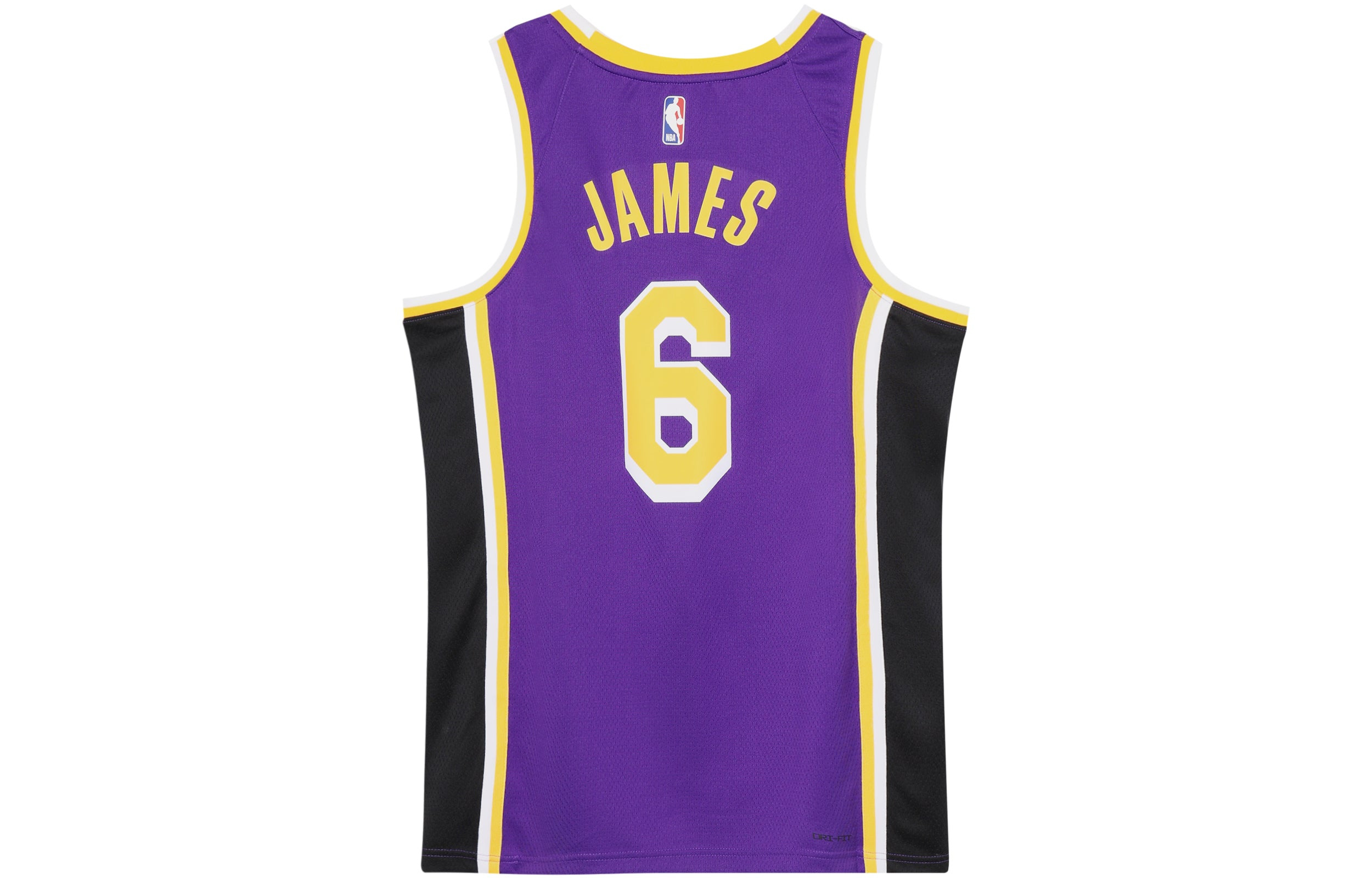 Men's Nike NBA Quick Dry Sports Basketball SW Fan Edition Version Los Angeles Lakers Lebron James No - 3