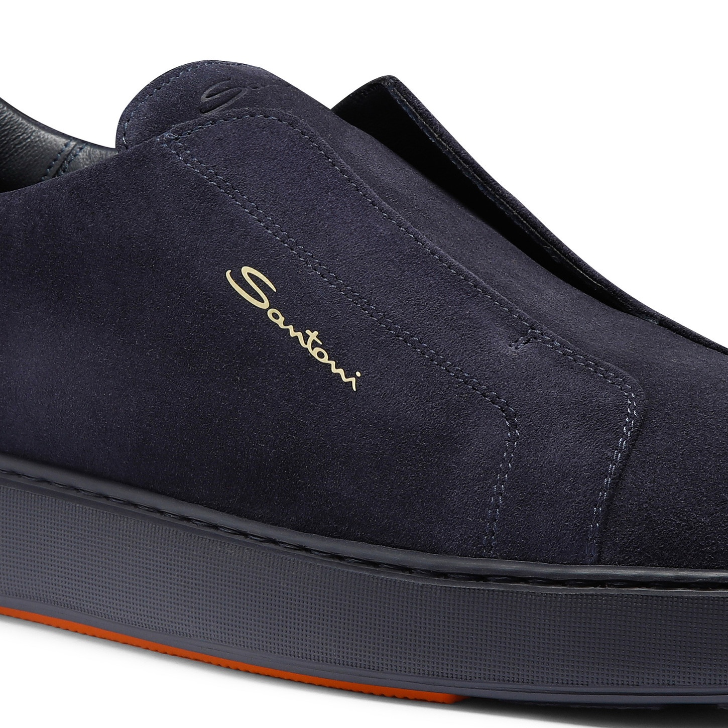 Men's blue suede slip-on sneaker - 5