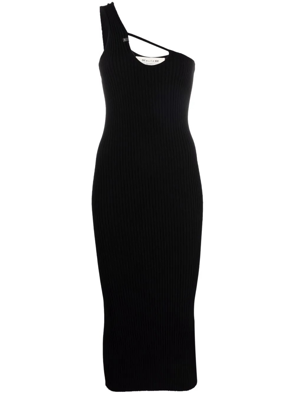 cut-out asymmetrical fitted dress - 1