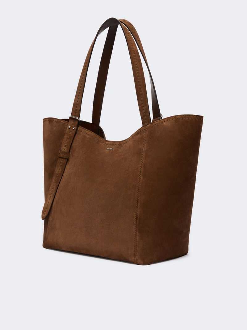 Max Mara ARCHETIPO7V3 Split leather Archetipo handbag - DARK BROWN outlook