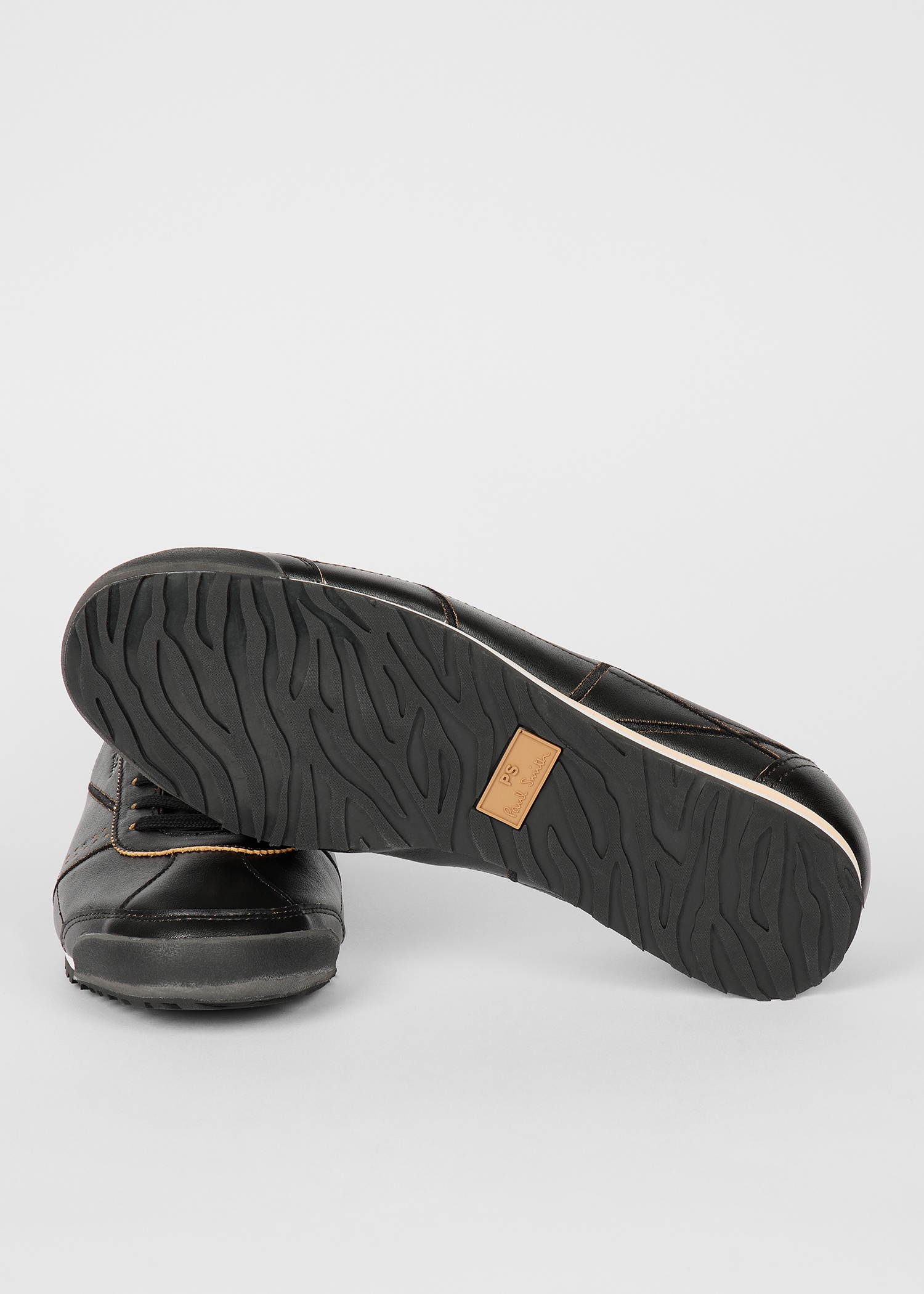 Black Leather 'Mestre' Trainers - 4