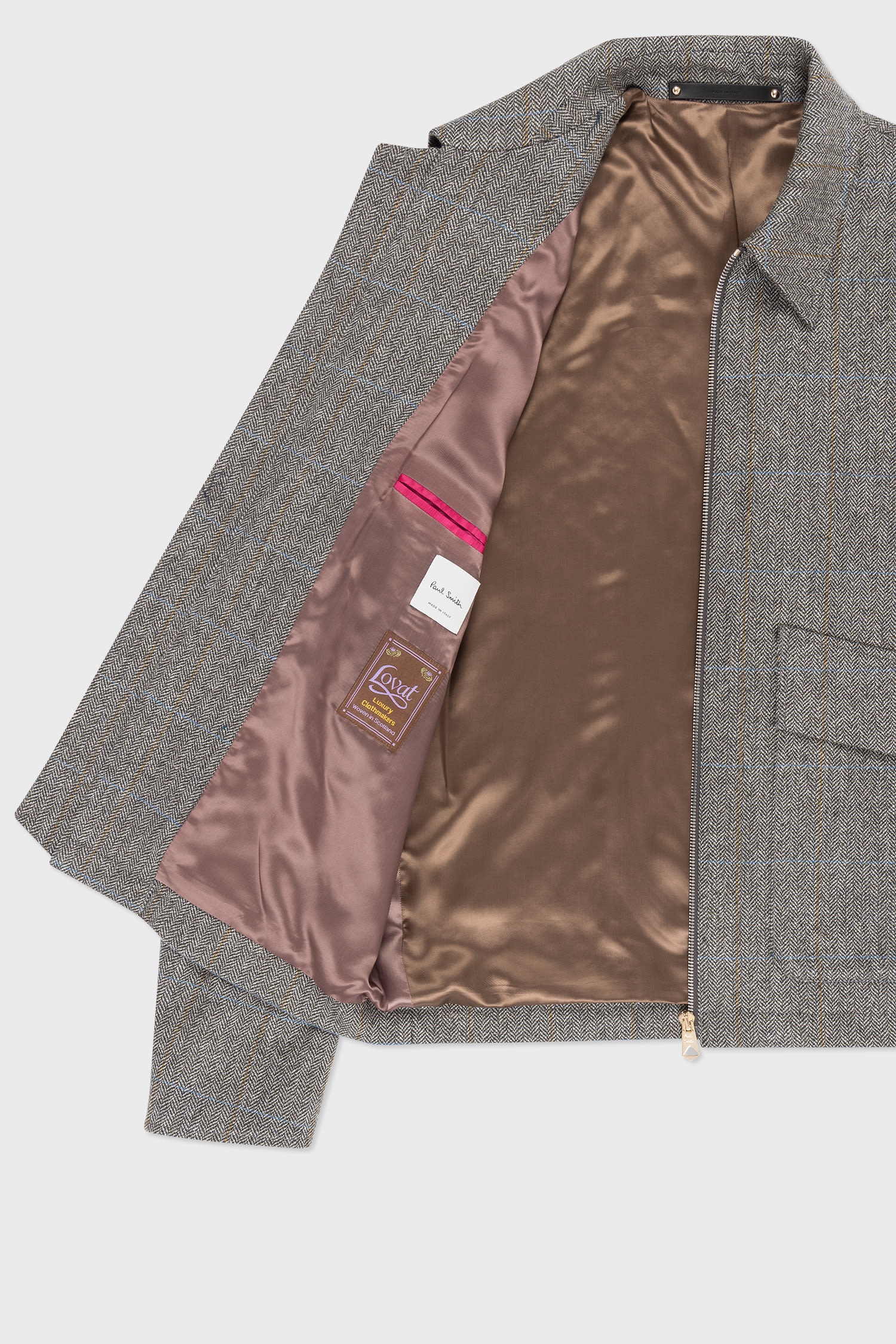 Paul Smith Wool Tweed Bomber Jacket | REVERSIBLE