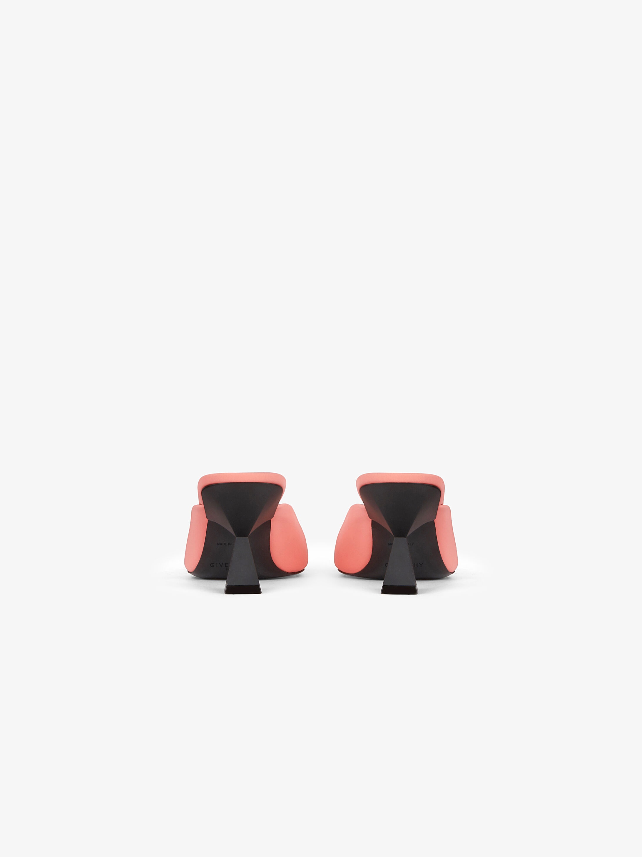 Mules in lycra with asymmetrical heels - 4