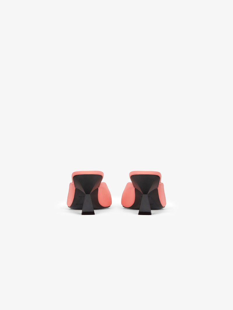 Mules in lycra with asymmetrical heels 4