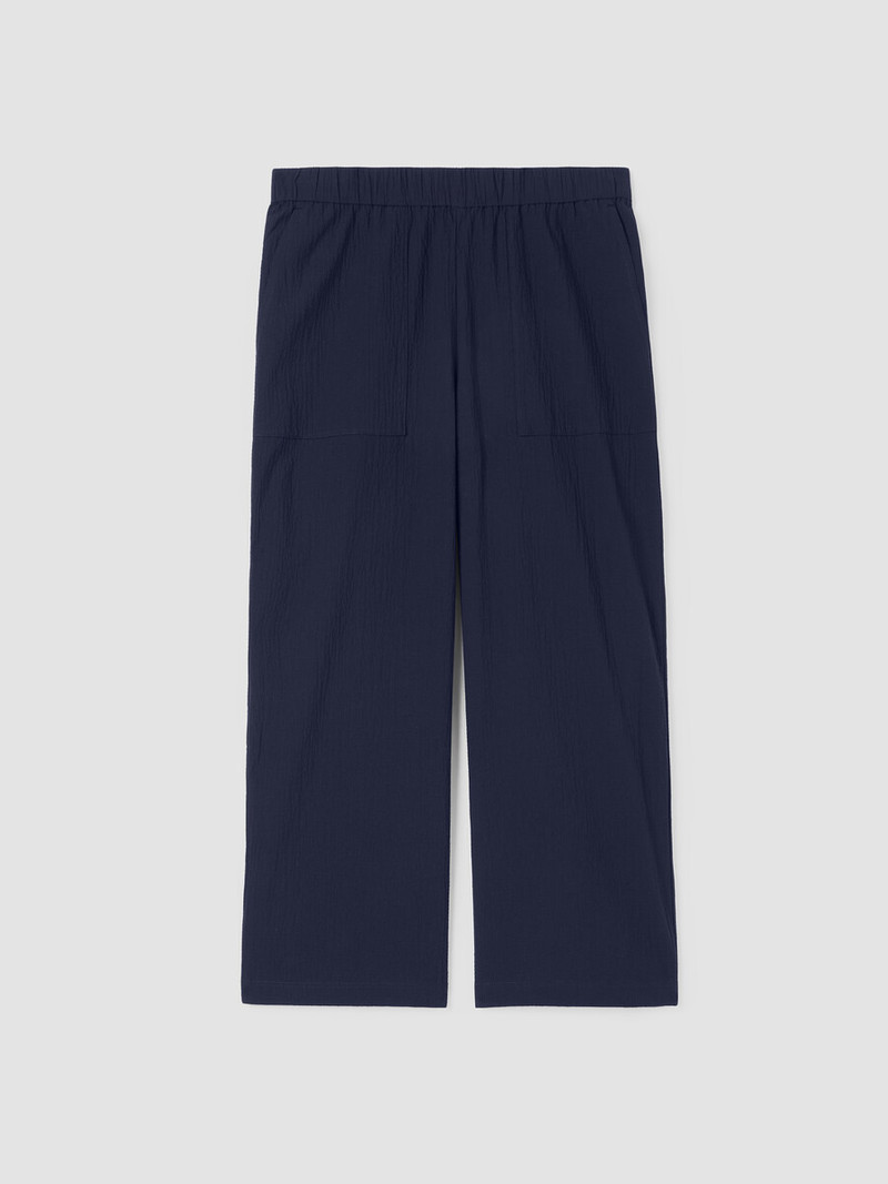Organic Cotton Pucker Straight Pant 1