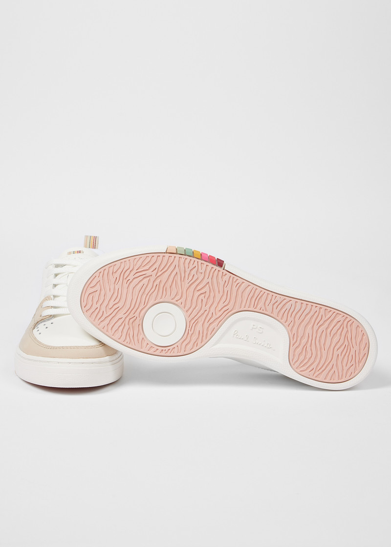 Women's White Contrast-Panel 'Cosmo' Trainers 5