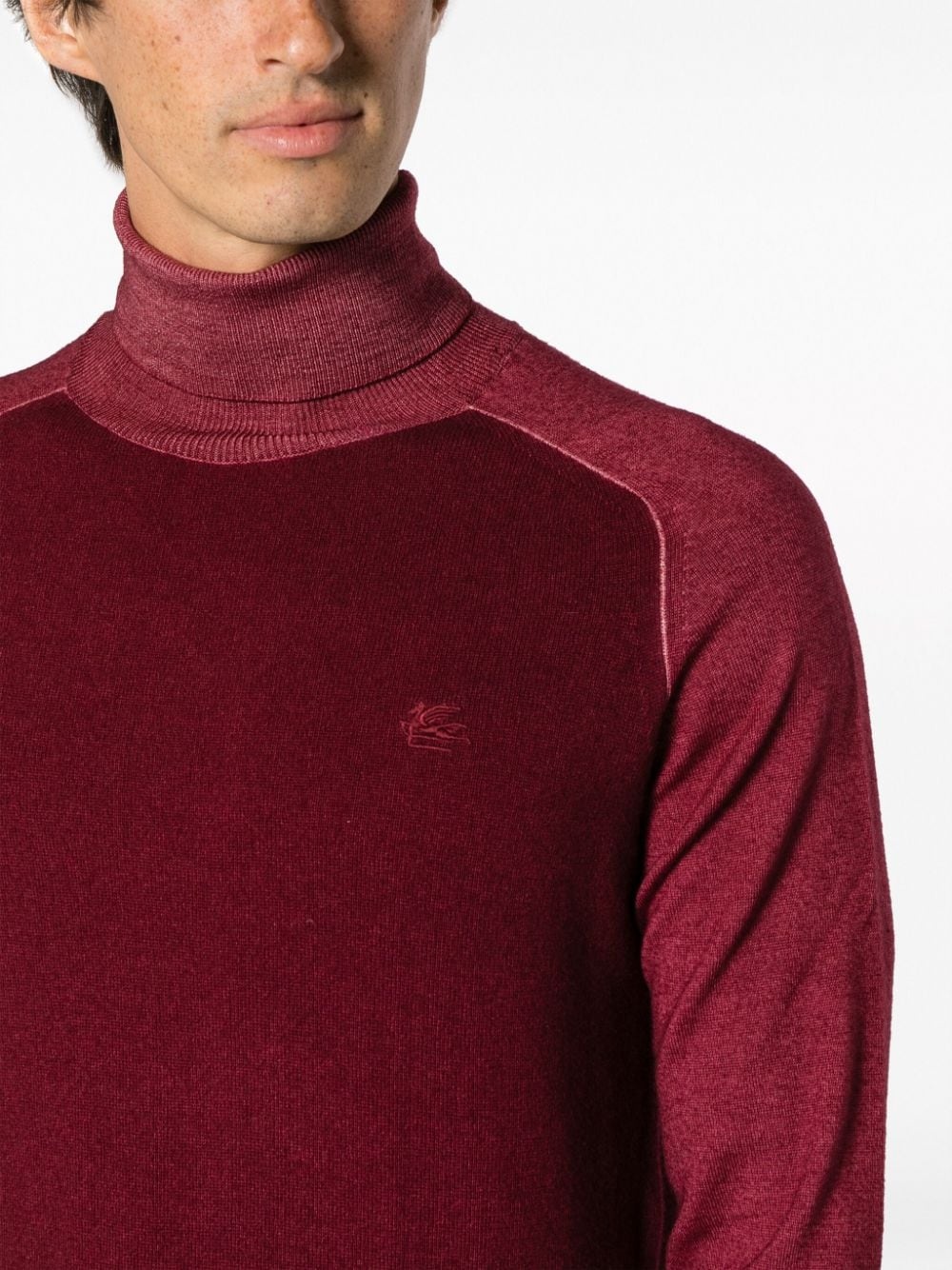 Pegaso-embroidered roll-neck jumper - 5