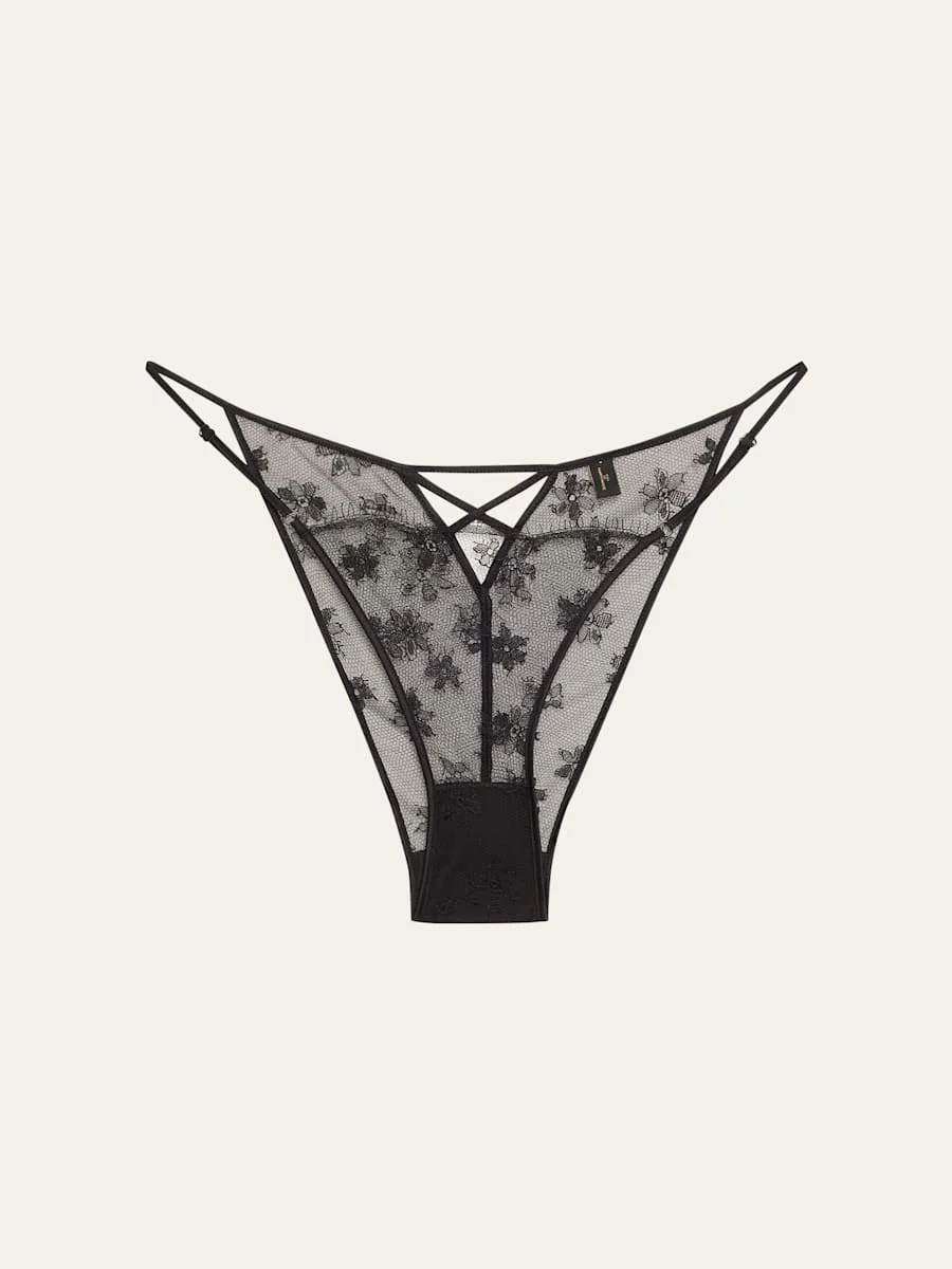 All Over Lace Cheeky Low-Rise Briefs - 1