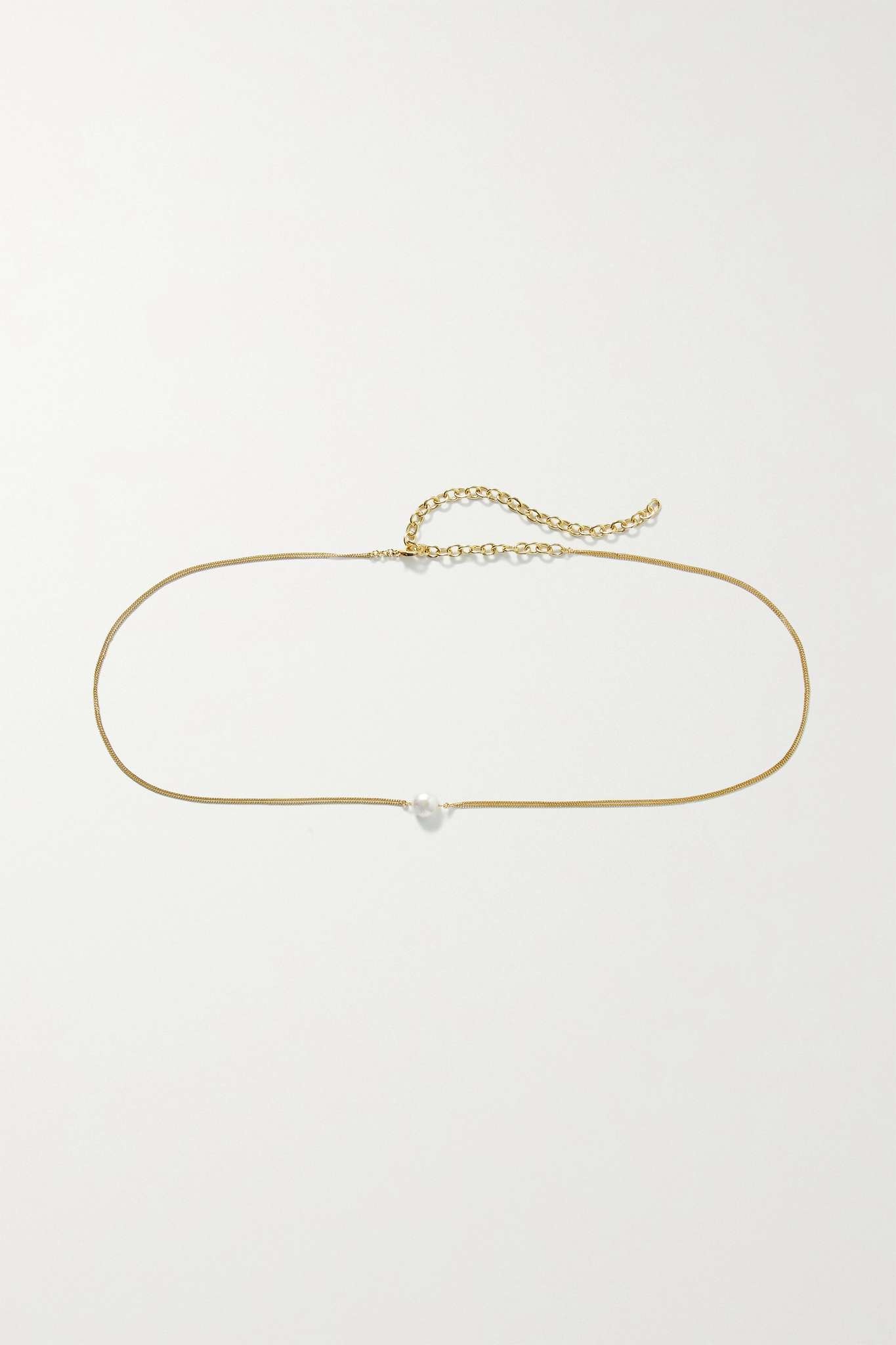 Pemma gold-tone pearl body chain - 1