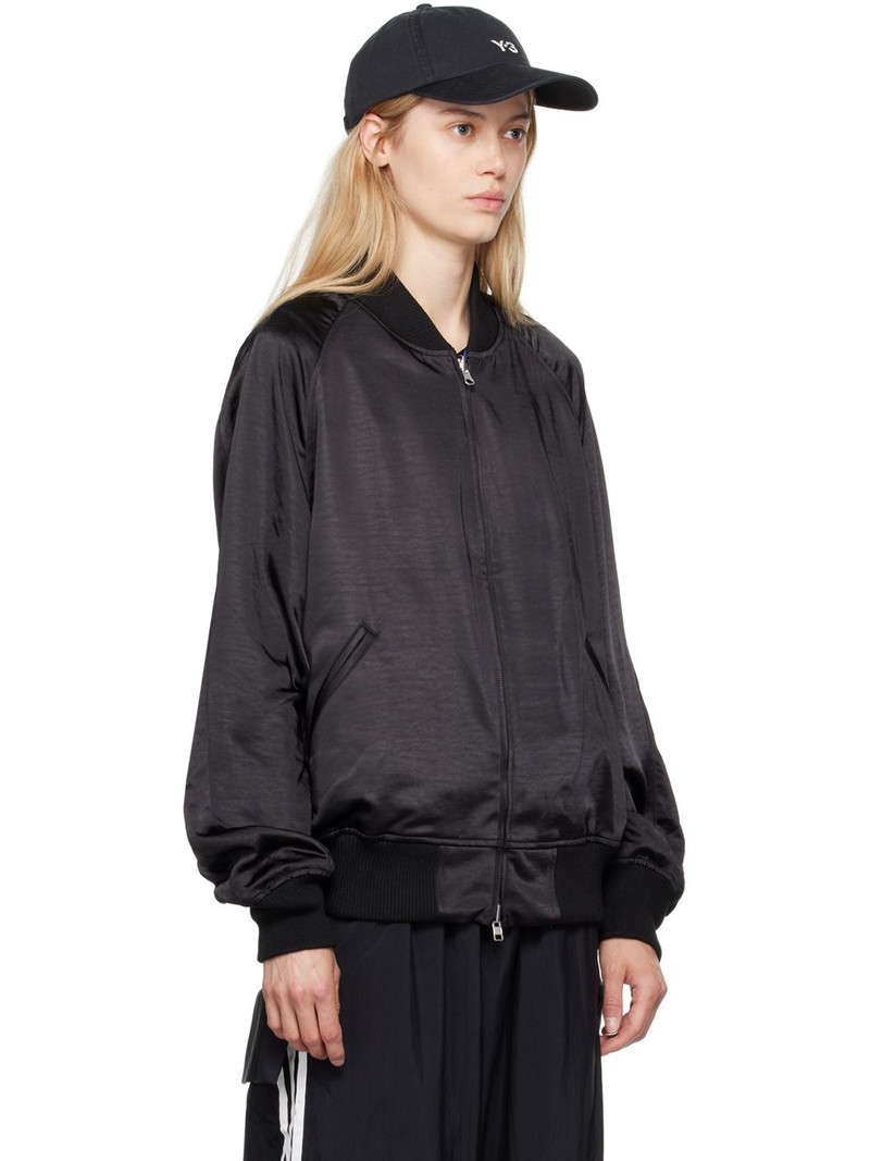 Y-3 Blue & Black JFA Edition Souvenir Reversible Bomber Jacket outlook